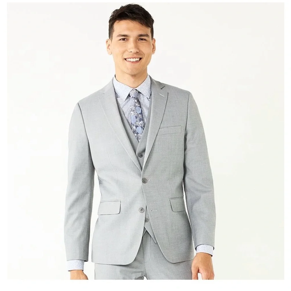 NWT men's apt 9 suit jacket - size 38S, light gray